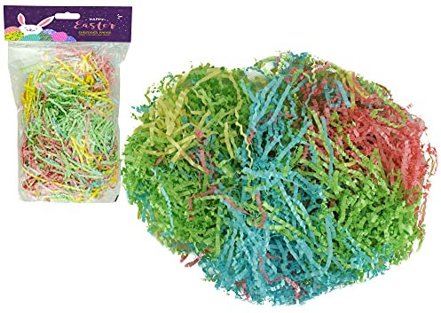 Geschreddertes Oster-Seidenpapier, mehrfarbig, Knisterpapier für Geschenkverpackungen, Basteln, Korbverpackungen, Osterdekoration, 50 g