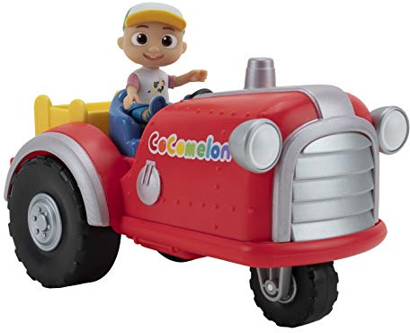 CoComelon Musical Tractor with Sounds & Exclusive 3-inch Farm JJ toy, Play a Clip of “Old MacDonald” song plus more Sounds and Phrases