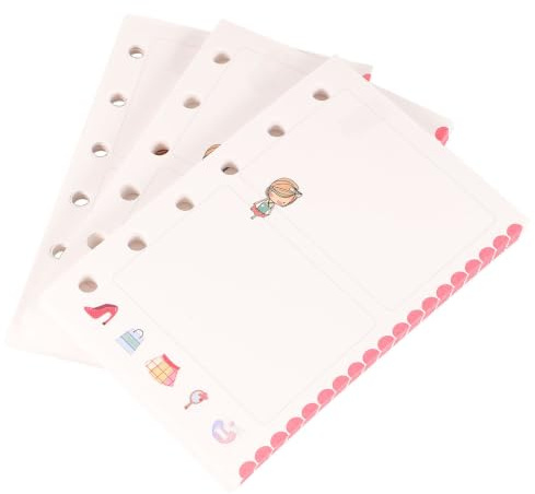 STOBOK A7 Lose- Blatt Refill Papiere 6- Löcher Planer Refill Papier Lose- Blatt Binder Papier für 6- Ringe Notebook Bindemittel Journal Planer