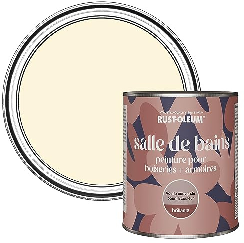 Rust-Oleum Cream Moisture Resistant Bathroom Wood and Cabinet Paint in Gloss Finish - Clotted Cream 750ml