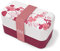 monbento - Bento Box MB Original Magnolia mit Fächer Made in France - Auslaufsicher - Lunch Box Perfekt für Büro/Meal Prep/Schule - BPA Frei - Brotdose Lebensmittelbehälter - Rosa mit blumen
