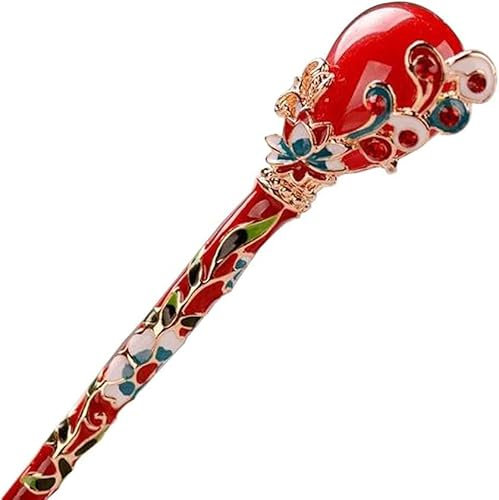 ZLINXI Pinces de Coiffeur, Accessoires de Cheveux Barrette, Femmes Vintage épingle à Cheveux Chinois Traditionnel bâton de Cheveux Baguettes de Cheveux [I]