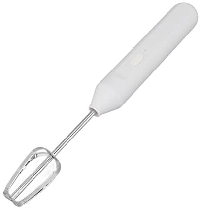 UPQRSG Sbattitore Elettrico, Frullino per Uova Senza Fili, Frullino per Bastoncini Portatile Ricaricabile USB Frullino per Uova, Montalatte in Acciaio Inossidabile Frullatore per Caffè(Bianco)
