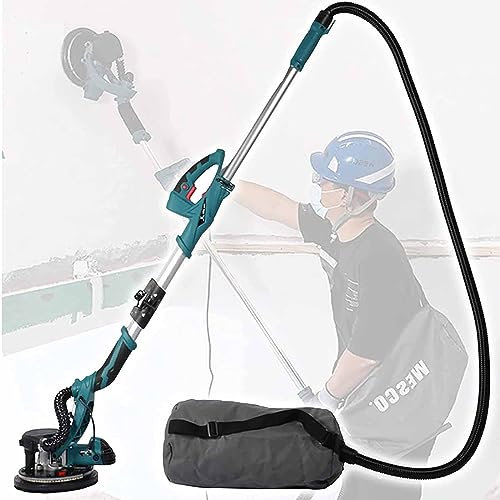 PixCy Ponceuse Murale, 1800w Ponceuse Girafe,Vitesses Ajustables Ponceuse Platre,Brosse Amovible avec Disque De Ponçage,Handife Pliable Manche Girafe Ponceuse,50PCSsandpaper