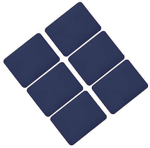 sourcing map Parches para Planchar 6uds, Parches Termoadhesivos de Reparación Telas Ropa, Azul Marino 4,9x3,7, para Reparación Ropa Pantalones Bolsos Agujeros y Decoración