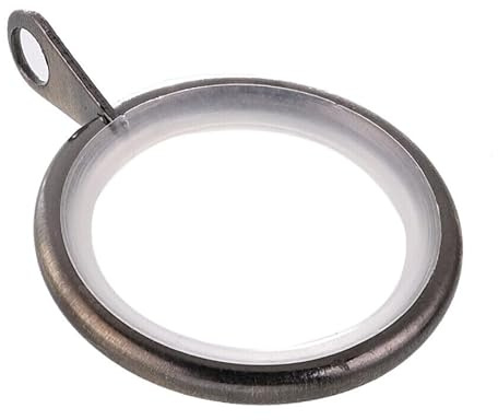 Lister Cartwright 19 mm Curtain Rings Antique Brass Metal (Standard Rings with Insert(10x Curtain Rings))