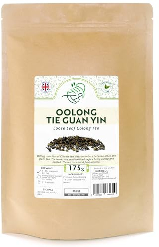 Oolong Tie Guan Yin Premium Loose Leaf Tea - Iron Goddess of Mercy (175g) | From Fuijan – Traditional Chinese – Rich & Floral – Resealable Pouch