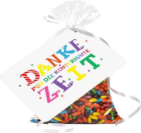 BETESSIN 10 Sets Kita Abschiedsgeschenk für Erzieher - inkl. Geschenkanhänger Karten, Cellophantüten mit Twist Ties - Geschenkverpackungen für Abschiedsgeschenk Kindergarten