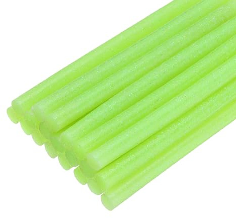 QUARKZMAN 20 Stück Heißklebesticks 7mm x 100mm Heißklebepistole Sticks Glitzer Grün, Glue Stick Heißkleber Klebesticks Heißklebestifte Klebestifte Bastelklebestifte für DIY Reparieren