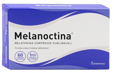 Plameca Melanoctina Compresse - Melatonina per dormire - Rapida dissoluzione - Addormentarsi più velocemente - 60 compresse sublinguali - 1 compressa mezz'ora prima di andare a dormire
