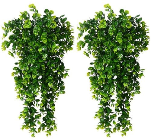 Lpitoy Künstliche Hängepflanzen, 2 Stück, Künstliche Efeu-weinblätter, Pflanzen Für Wand, Garten, Hochzeit, Girlande, Innen- Und Außendekoration