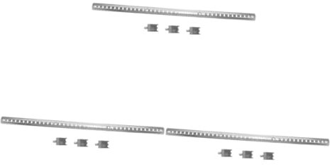 Cabilock 3sets Fridge Shelf Clips Stainless Steel Shelf Holders Pegs for Candy Fridge Replacement