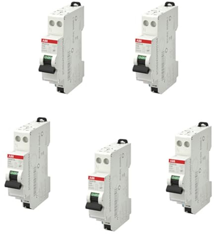 Lot de 5 disjoncteurs automatiques Ph+N raccordement Rapide 16A-4,5Ka