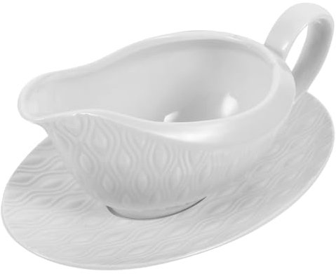 LIFKOME Salsiera in Ceramica Con Piattino Salsiere Per Condimenti Sicure E Resistenti Facili Da Pulire E Mantenere