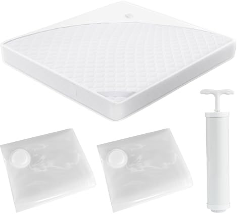2 Pack Large Mattress Vacuum Storage Bags with Hand Pump, 220x100cm Reusable Vacuum Seal Bags for Moving House, Duvets, and Bedroom Storage