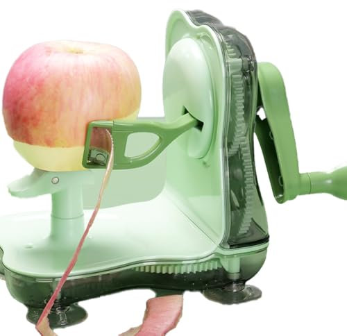 Pelador de manzanas de manivela con cuchillas de acero inoxidable, base antideslizante, herramienta de cocina para manzanas y peras