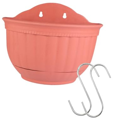 Toddmomy Wandbehang Blumentopf Halbrund Aus Kunststoff Hängender Blumentopf Für Haus Und Garten Dekoration Innenbereich Balkon Platzsparend Blumenübertopf