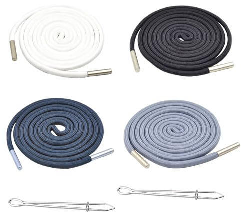 4 Stück Kordel Für Jogginghose,Multifunktional Hosenband,Kordel Für Hoodie,Kordelzug,Kordelband,Kommt Mit 2 Einfädler,Universal-Seilrieme,Geeignet Für Jogginghosen Mützen Kapuzenpullover Jogginghosen