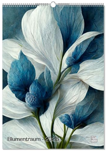 artboxONE Kalender 2026 Blumentraum Wandkalender A2 2026 Floral