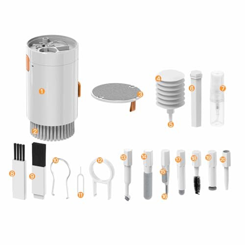 Kit di pulizia dello schermo della tastiera del laptop 20 in 1 Set di penne con spazzole di pulizia multifunzionali per auricolari Dispositivi elettronici