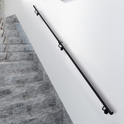 Corrimano per scale moderne kit di supporto per ringhiera da 1ft -20ft barra di sicurezza a muro per corridoi interni esterni di ville loft corrimano in metallo con tubi tondi(330cm)