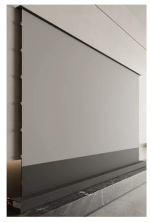 Generic Écran de projecteur Sol perforé, acoustiquement Transparent, à Contraste élevé, 8K, 100, 120, 150 Pouces, ALR, montée Automatique, for Home cinéma(92 inch)