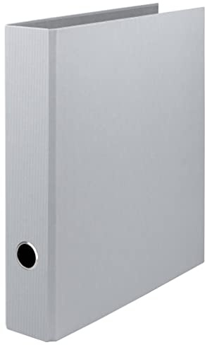 Rössler SOHO Ordner A4 schmal | Ordner DIN A4 | Aktenordner A4 | Ordner schmal mit Griffloch | DIN A4 Ordner mit Hebelmechanik | 320 x 285 x 65 mm | 1 Stück | Farbe: Grau | Stone | Aktenordner mit Hebelmechanik und Griffloch für Dokumente, Unterlagen und Büroorganisation