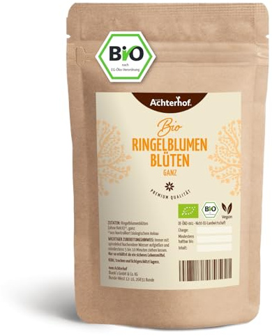 Bio Ringelblumenblüten | 100g | ohne Kelch | Ringelblumentee vom-Achterhof Tee Kräuter