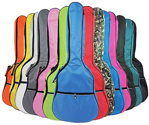 HOT SEAL 5MM Sponge Waterproof Durable Colorful Conventional Guitar Case Bag with Storage (For 40&41 Inch, Black)