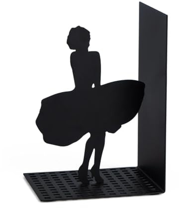 Balvi - Marilyn Schwarze Buchstützte aus Metall. Originelles Design