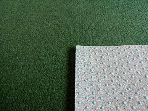 Rasenteppich Kunstrasen Standard grün Velours Weich Meterware, verschiedene Größen, mit Drainage-Noppen, wasserdurchlässig (300x200 cm)
