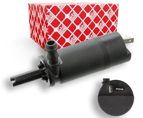 febi bilstein 106198 Waschwasserpumpe für Scheinwerferreinigungsanlage, 1 Stück | Kompatibel mit: ALFA ROMEO 147, 156, 156 Sportwagon, 159, 159 Sportwagon, 166, BRERA, GT, SPIDER, CITROËN JUMPER I Bus