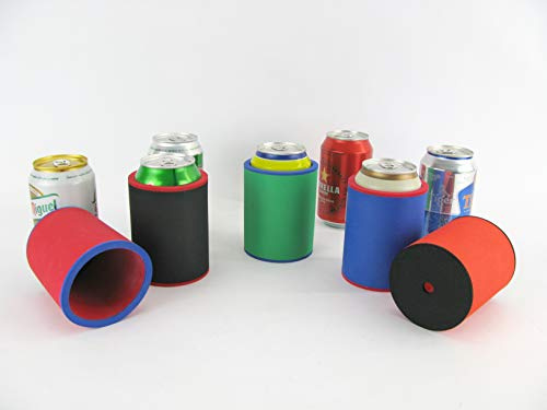 asiahouse24 Getränkekühler - Bierkühler - Dosenkühler für alle genormten 0,33l und 0,5L Getränkedosen aus bestem dicken Neopren für Beste Kühlung (5er Set Dosenkühler Bunte Mischung, 0,33L)
