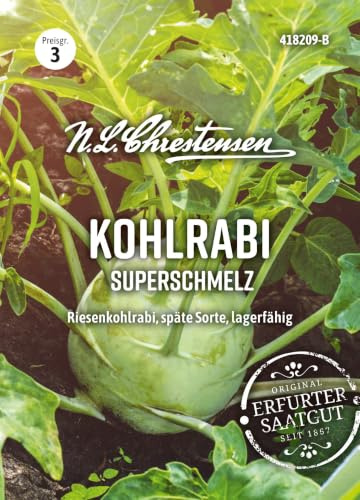 Kohlrabi, Superschmelz, Riesenkohlrabi spät N.L.Chrestensen Samen 418209-B