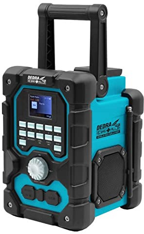 DEDRA Radio de chantier DAB+/FM Bluetooth 18 V/230 V DED7006BT