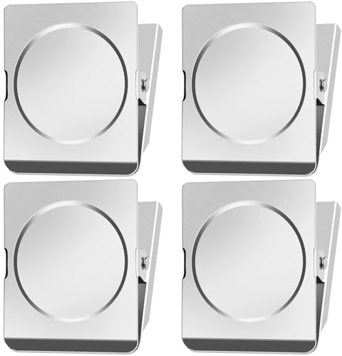 FINDMAG 4 Pack Clip Magnets 2.2 Inch Extra Large Magnetic Clips Heavy Duty, Office Magnetic Clips, Clip Magnets for Home, Office, Whiteboard, Kitchen etc.