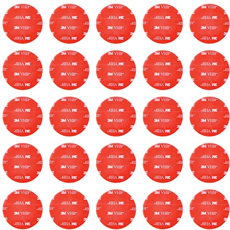 WitBicg 30 Pcs 3m Vhb, Double Face 3m Double Face Extra Fort Scotch 3m Double Face, Pour Les Murs Intérieurs Et Extérieurs Et Les Portes (25 X 25MM)