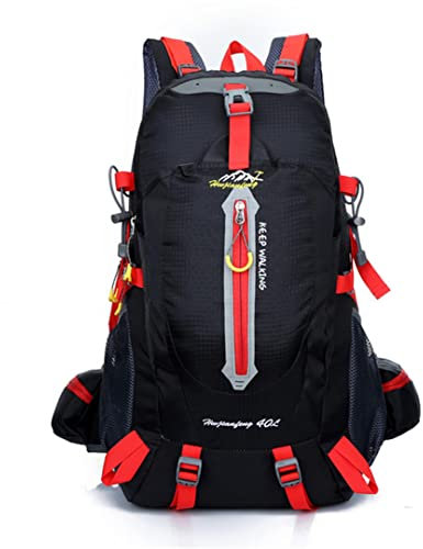 Hcclijo Wasserdichter Kletterrucksack, 40 l, Outdoor-Sporttasche, Reiserucksack, Camping, Wandern, Rucksack