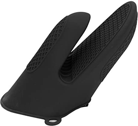 TOPINCN Oven Mitts, 2PCS Silicone Material Kitchen Anti Scalding Cooking Pinch Mitts, Thickened Oven Baking Anti Slip Cooking Gloves (Black)