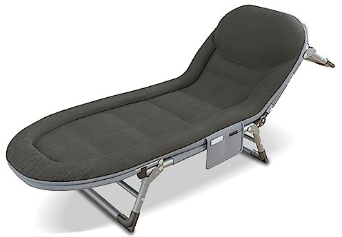 Cachpib Sonnenliegen, Gartenstuhl, zusammenklappbar, Sonnenliegen mit Seitentasche und verstellbarer Rückenlehne, Campingstuhl, Outdoor-Loungesessel für Sonnenbaden, Camping, Pool, Strand, Terrasse,