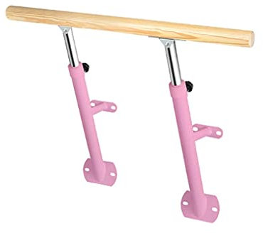 Ballettstange, Wandmontage, höhenverstellbare Ballettstange, robuste Tanzstange, Stretching-Ballett für Kinder und Erwachsene, Heimtanzstange, Fitness (Rosa, 1 m)