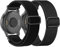 TUCOMO Lot de 2 bracelets de montre en nylon tressé extensible compatibles avec Garmin Venu Sq/Venu Sq 2/Venu 2 Plus, boucle de 20 mm en tissu élastique pour Garmin Vivoactive 6/Vivoactive 5