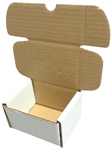 W.E. Roberts Postal Boxes White Cardboard boxes for posting small business packaging 10x8x6cm (4x3x4½) Shipping box, Small parcel boxes, Box mailers Pack of 5