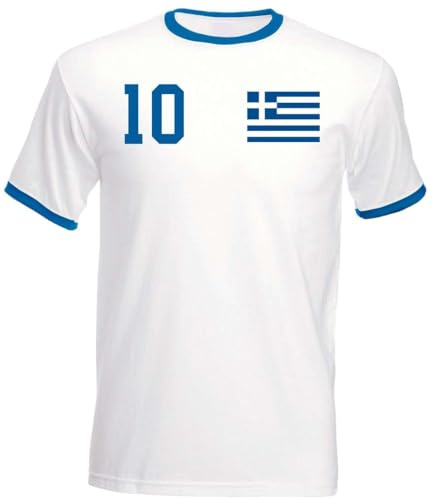 Herren T-Shirt Trikot Griechenland mit eigenem Namen + Nummer