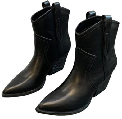 Generico Stivali Donna Invernali Eleganti, Stivaletti Donna Autunno Morbidi Bassi, Stivaletto Antivento Tronchetti Morbidi Stivali Texani Donna Tacco Basso, Neri Stivali Donna