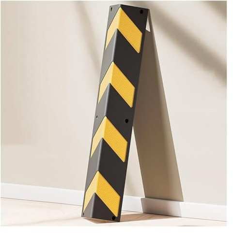 Protector de esquinas de pared de goma, protector de pared de garaje, columna de goma para estacionamientos, protectores de esquinas de pared de protección de garaje en planta baja reflectantes, 0,8