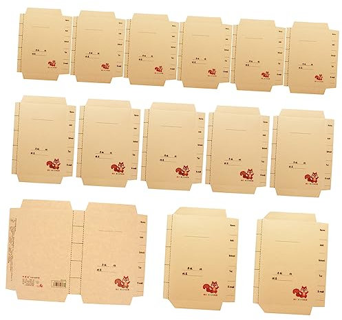 STOBOK 30stücke Buch Abdeckung Kraftpapierhülle Schutzhülle Für Bücher Notizbücher Einfach Anzubringen Informationsleiste Zum Verlieren Schützen