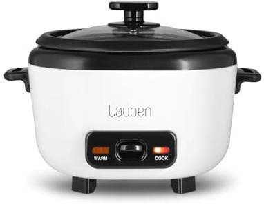 Lauben Rice Cooker Square 1000WB Cuiseur à riz Capacité 1 L Puissance 400 W Fonction maintien de la chaleur Voyants LED Forme compacte pour un meilleur stockage Utilisation universelle