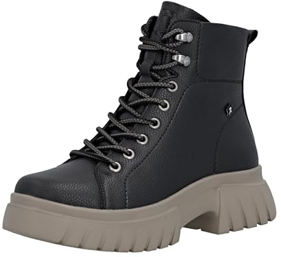 Rieker W1877 - Botas de motorista para mujer, color negro, talla 40 EU, Negro, 40 EU