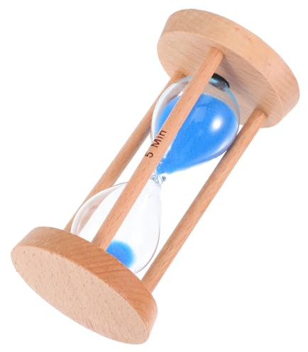 Holibanna Clessidra Da 5 Minuti Timer Sabbia Orologio Sabbia Timer Per Lavarsi I Denti Per Bambini Aula Cucina Decorativo Blu